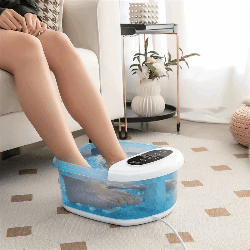 Foot Spa Bath Massager w/ Heat, Bubbles & Vibration Mode, Digital Temp Control, 12 Rollers, Pedicure Stone - Product image 1