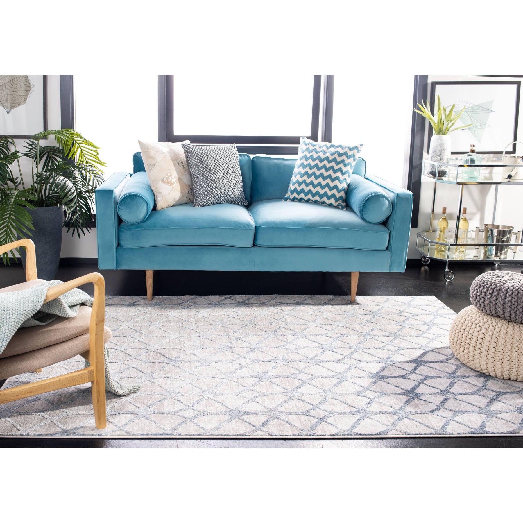 Safavieh Amelia Collection ALA792F Grey / Blue Rug - 9' x 12' - Product image 1