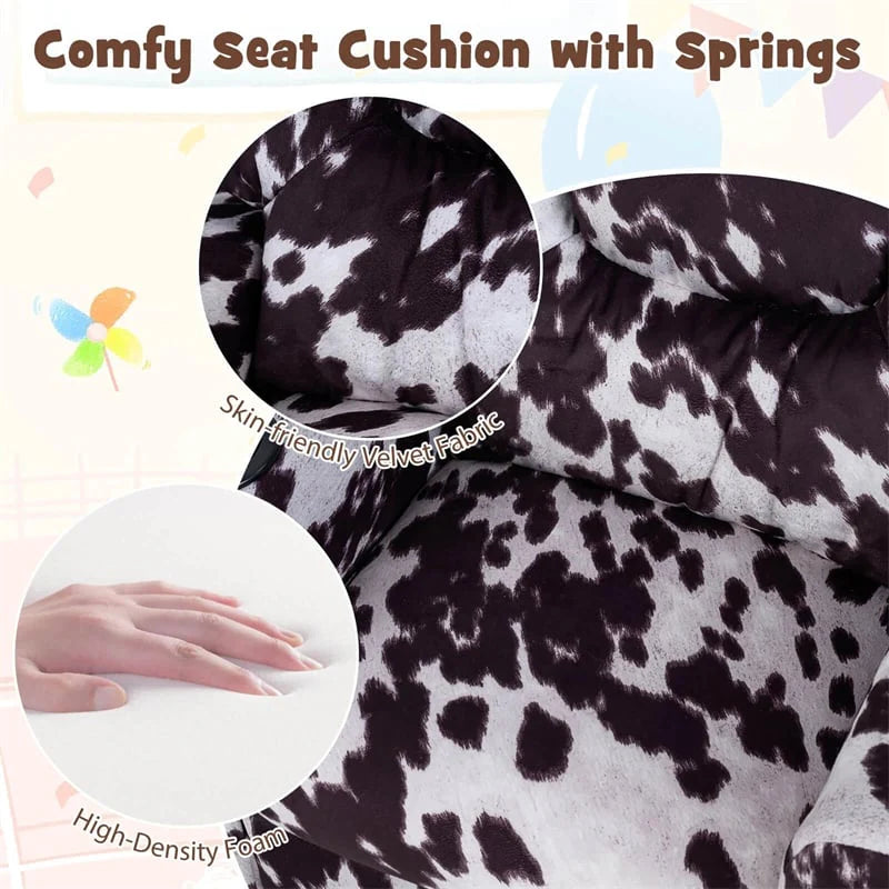 Kids Recliner Chair with Cup Holder & Side Pocket, Adjustable Toddler Lounge Sofa, Ergonomic Children Armchairs for Boys Girls Age 3+, 150lbs