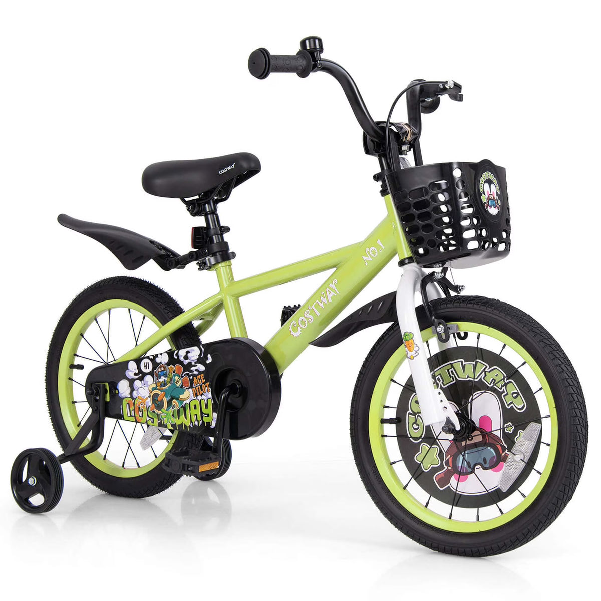 Costway 16" Kid'S Bike for 4 - 7 with Height - Adjustable Handlebar & Saddle Handbrake Blue - Product image 5