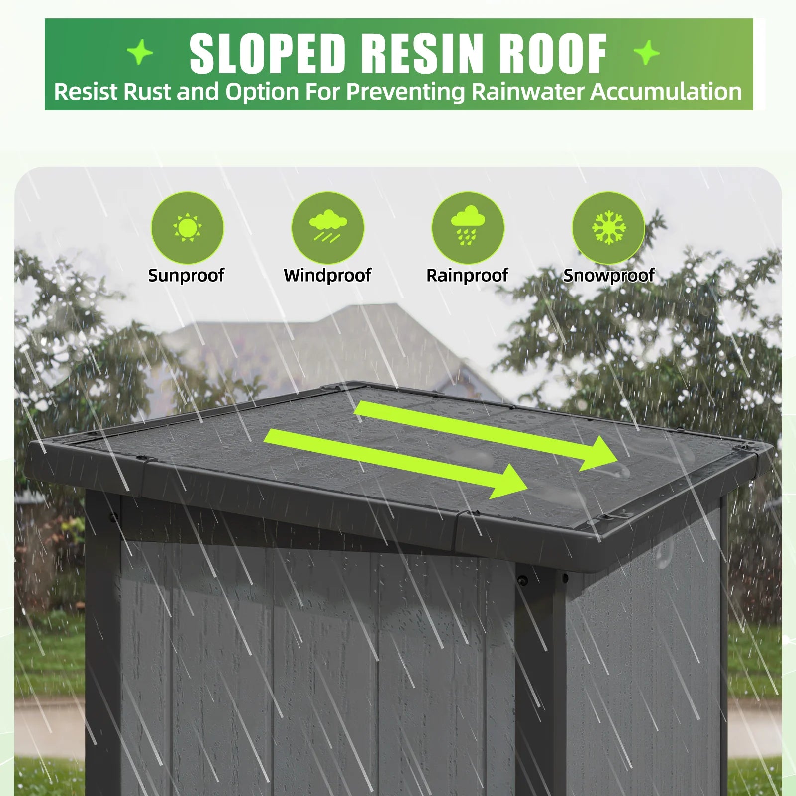 AECOJOY Tall Resin Outdoor Storage Cabinet Waterproof with Adjustable Shelves - Product image 6