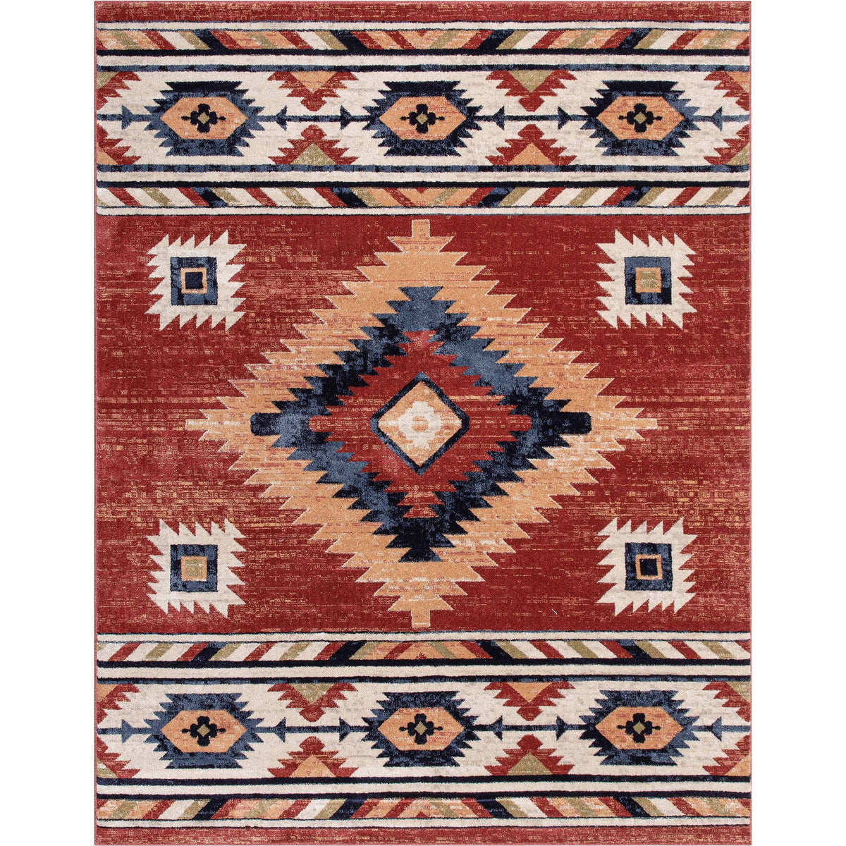 Well Woven Tulsa Lea Crimson Traditional Southwestern Tribal 3'11" x 5'3" Area Rug