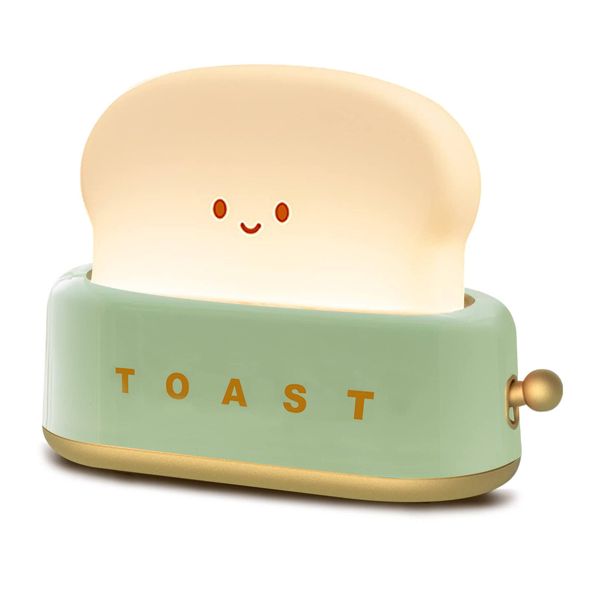 QANYI toaster lamp, Rechargeable with Smile Face Toast Bread - Small Night Light for Bedroom, Bedside - Product image 1