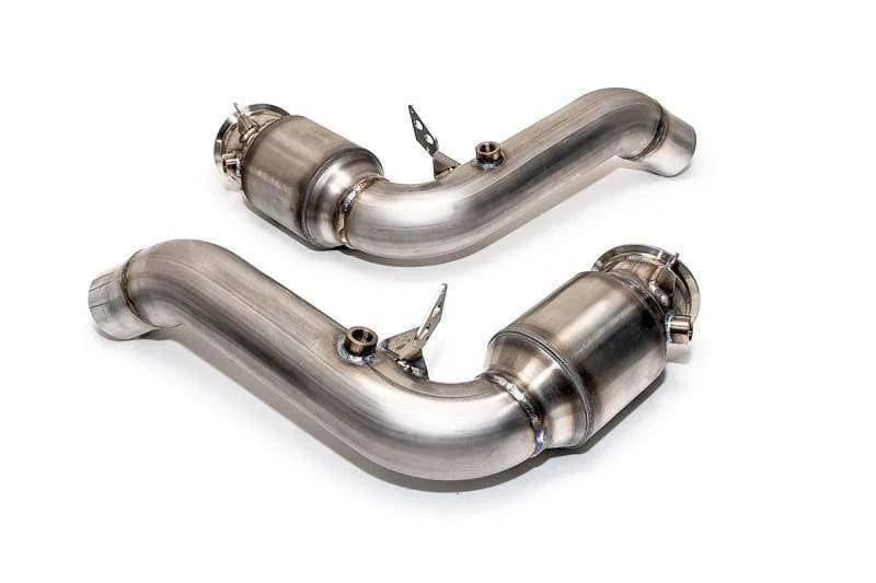 AMS Alpha 3" Stainless Steel Downpipes w/ Catalytic Converter | BMW M5 F10 4.4L Bi-Turbo