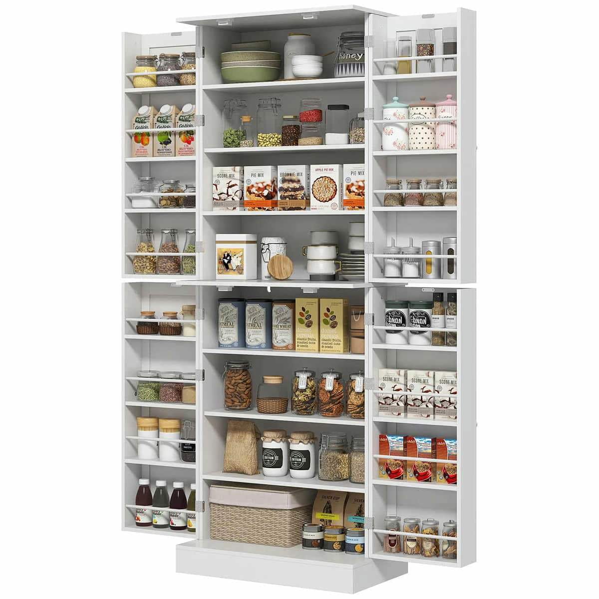 Spaco 17 - Tier Kitchen Small Pantry Cabinet with 2 Doors and 6 Adjustable Shelves, Cabinet Pantry - Product image 50