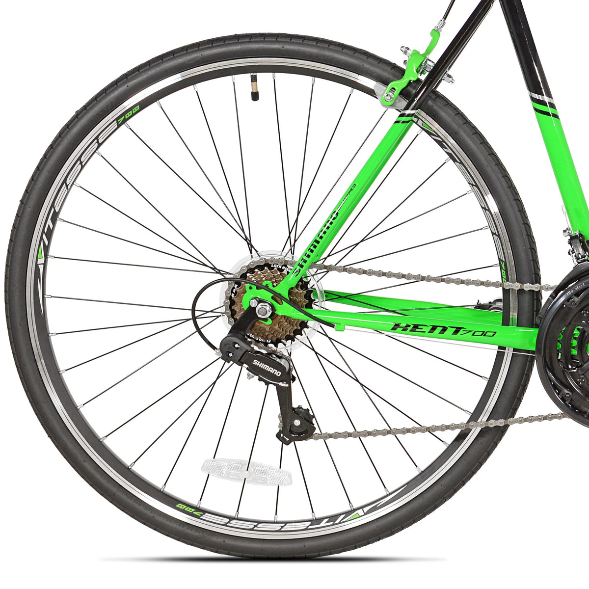700c Roadtech Men'S Bike, Black/Green - Product image 5
