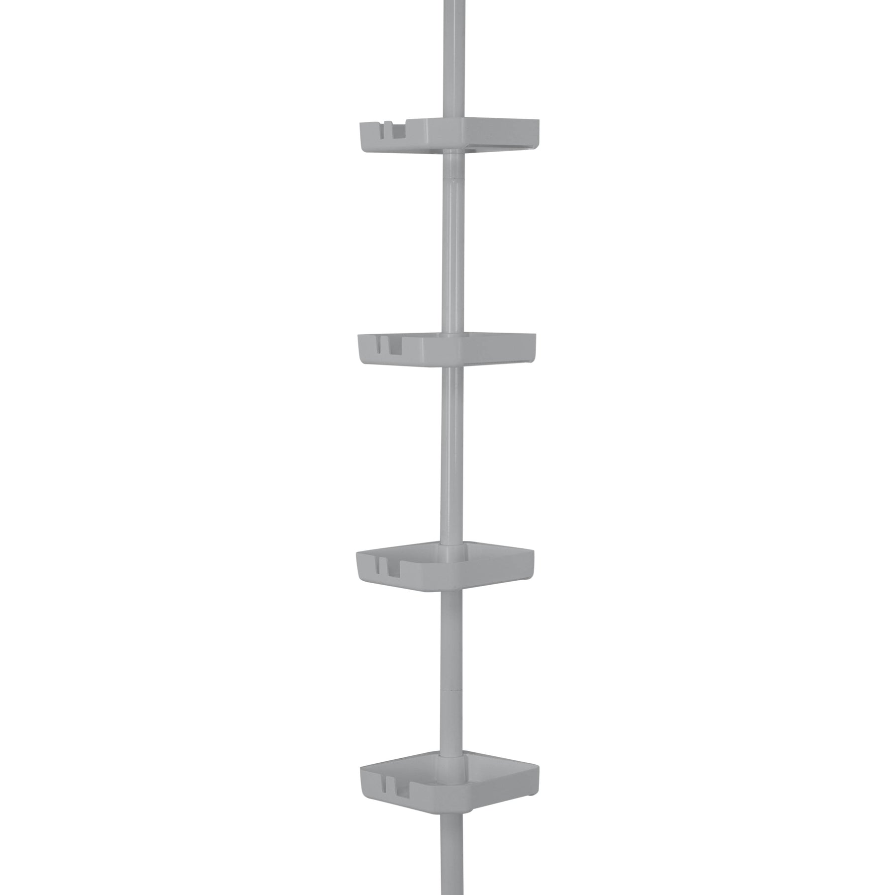 Bath Bliss 4 Tier Tension Corner Shower Organizer Caddy, Grey - Product image 1