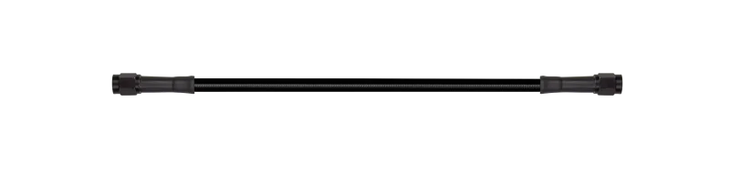 Goodridge 12in Universal Brake Line Assembly w/Black Zinc Fittings & Black Hose
