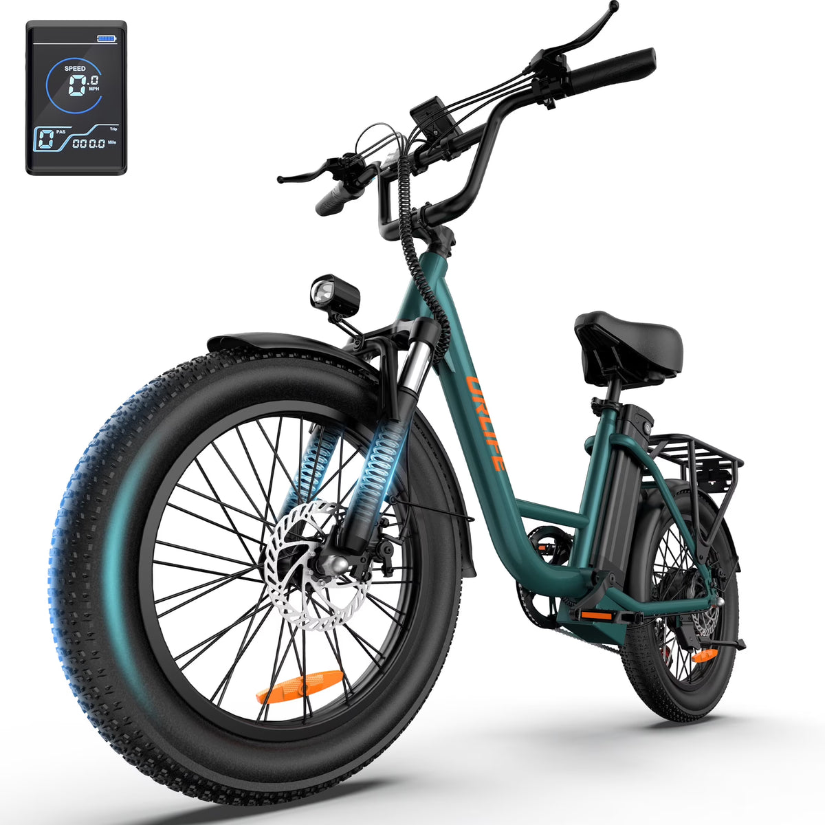 URLIFE 20" Electric Bike for Adults, 1000W Peak Motor, 48V 13AH Remobavle Battery, 7 - Product image 3