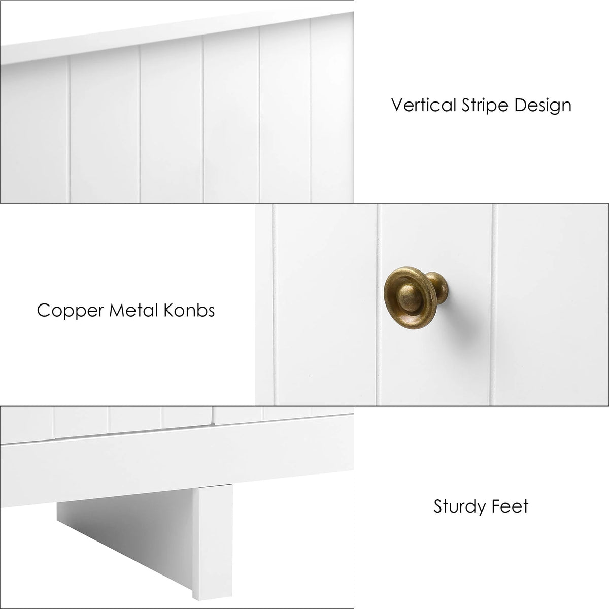 Homfa 6 Drawer Double White Dresser for Bedroom, Modern Wood Dresser Storage Cabinet for Living Room - Product image 5