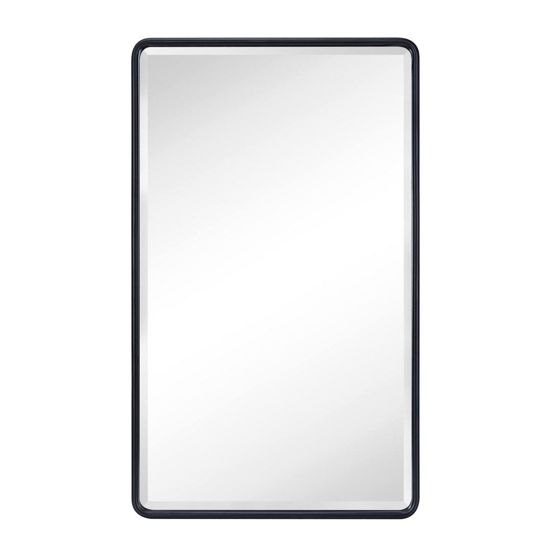 17 Stories 00231094FAB043DAABAEACD0DC4046DE Farmhouse Recessed Metal Bathroom Medicine Cabinets with Mirror - Product image 1