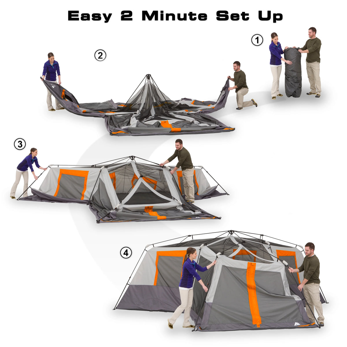 Ozark Trail 20' x 18' 12 - Person 3 - Room Instant Cabin Tent with Screen Room, 56.5 lb - Product image 8