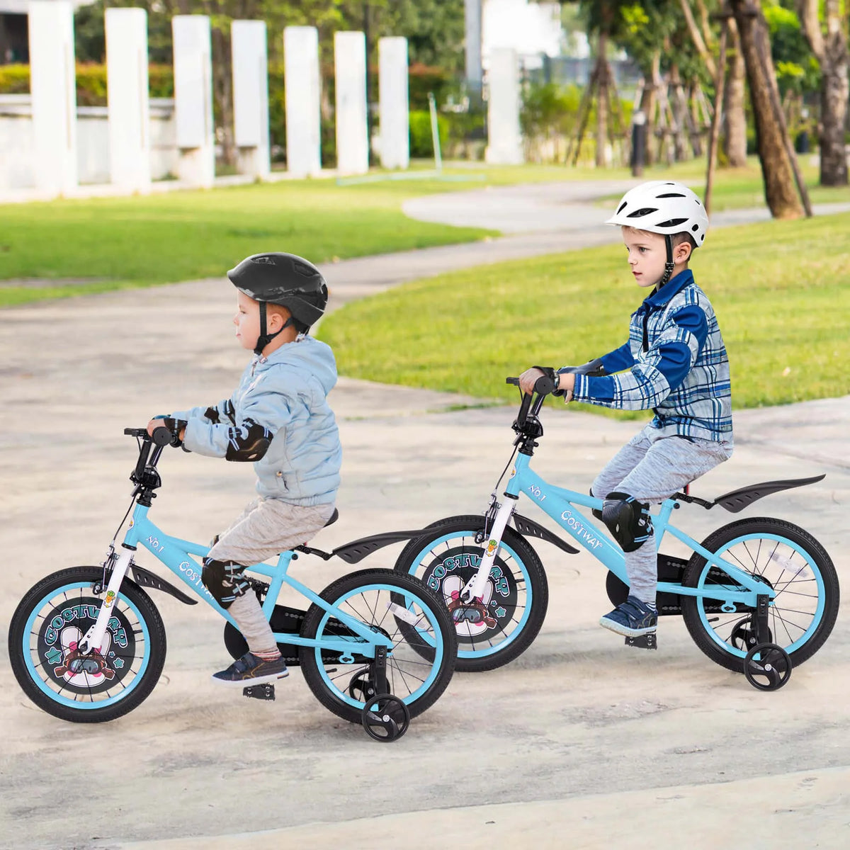 Costway 16" Kid'S Bike for 4 - 7 with Height - Adjustable Handlebar & Saddle Handbrake Blue - Product image 6