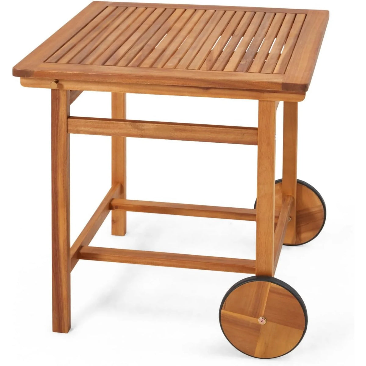 AECOJOY Acacia Wood Outdoor Dining Table for 4, Foldable Top Patio Table with Wheels - Product image 1