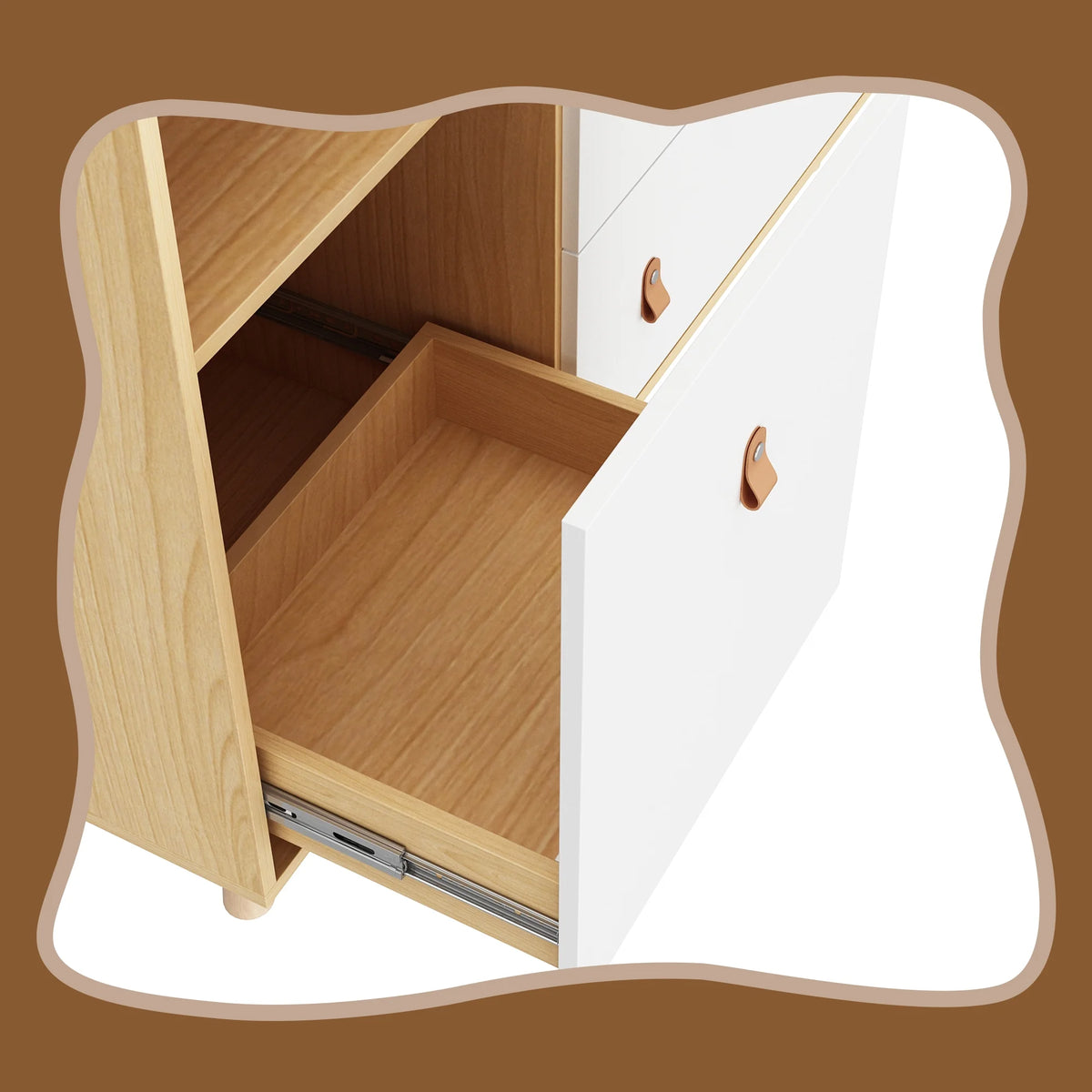 OXYLIFE 45" Baby Nursery Changing Table Dresser with 4 Drawers and Shelf for Nursery Room, White - Product image 84