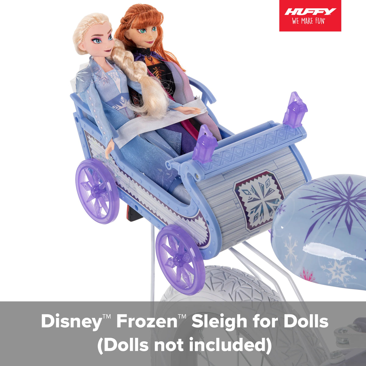 Frozen Bike with Doll Carrier Sleigh for Girl'S, 12 In., White and Purple by Huffy - Product image 4