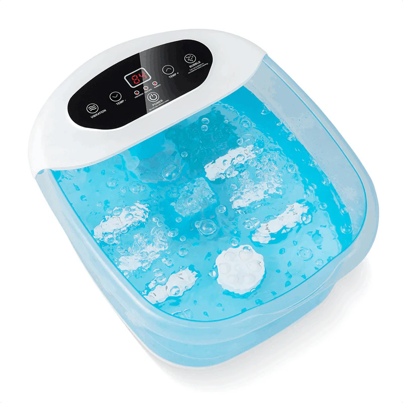 Foot Spa Bath Massager w/ Heat, Bubbles & Vibration Mode, Digital Temp Control, 12 Rollers, Pedicure Stone - Product image 2