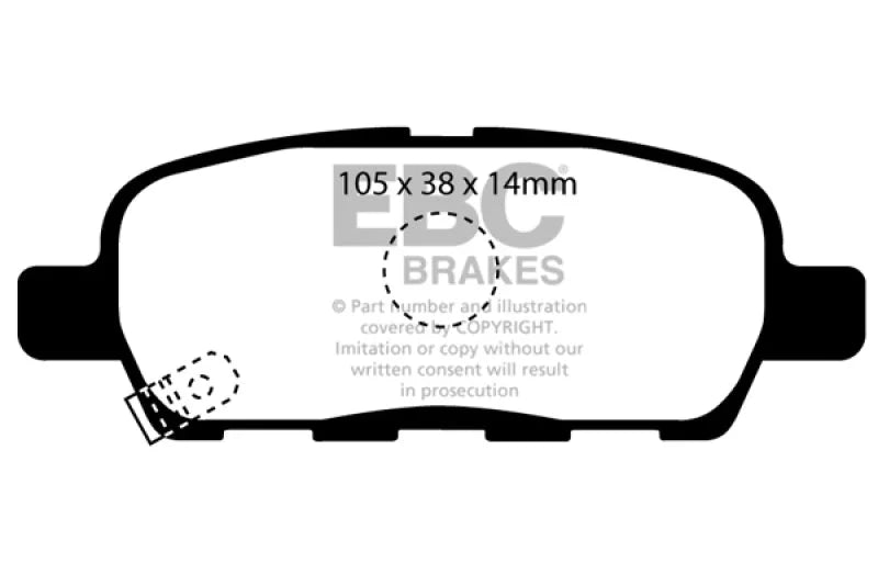 EBC - Rear Greenstuff Pad PN DP21955