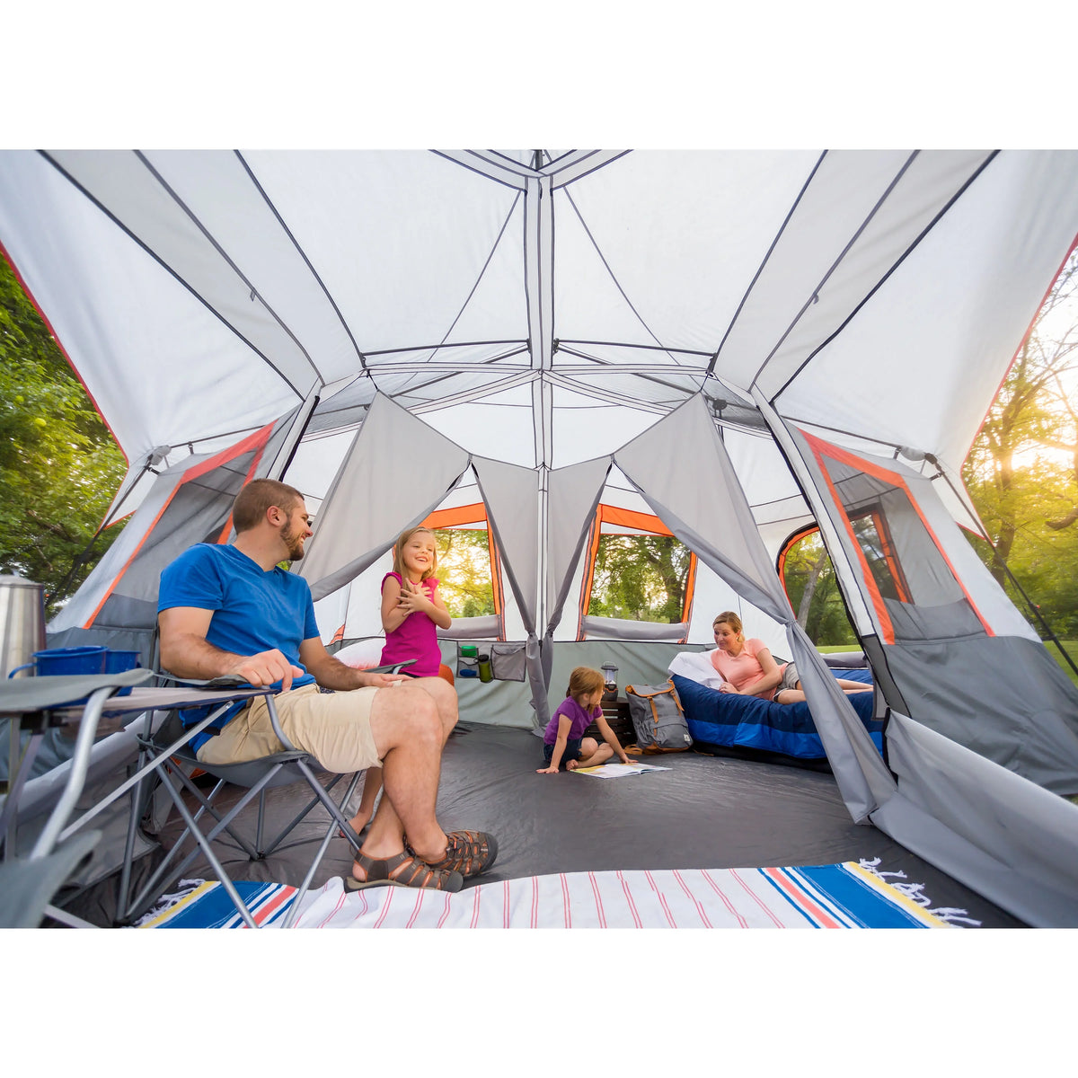 Ozark Trail 20' x 18' 12 - Person 3 - Room Instant Cabin Tent with Screen Room, 56.5 lb - Product image 11