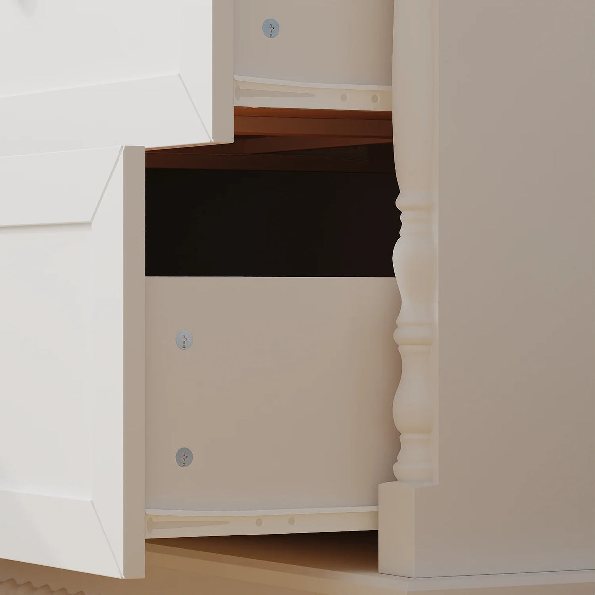OXYLIFE 45" Baby Nursery Changing Table Dresser with 4 Drawers and Shelf for Nursery Room, White - Product image 61