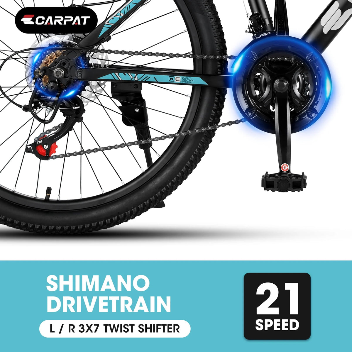 26" Mountain Bike, Aluminum Mountain Bike for Adult with Disc Brakes & Suspension - Product image 3