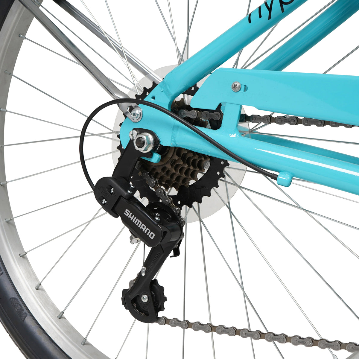 Hyper Bicycle 26" Woman'S Commute Bike with Basket, Neon Teal - Product image 9
