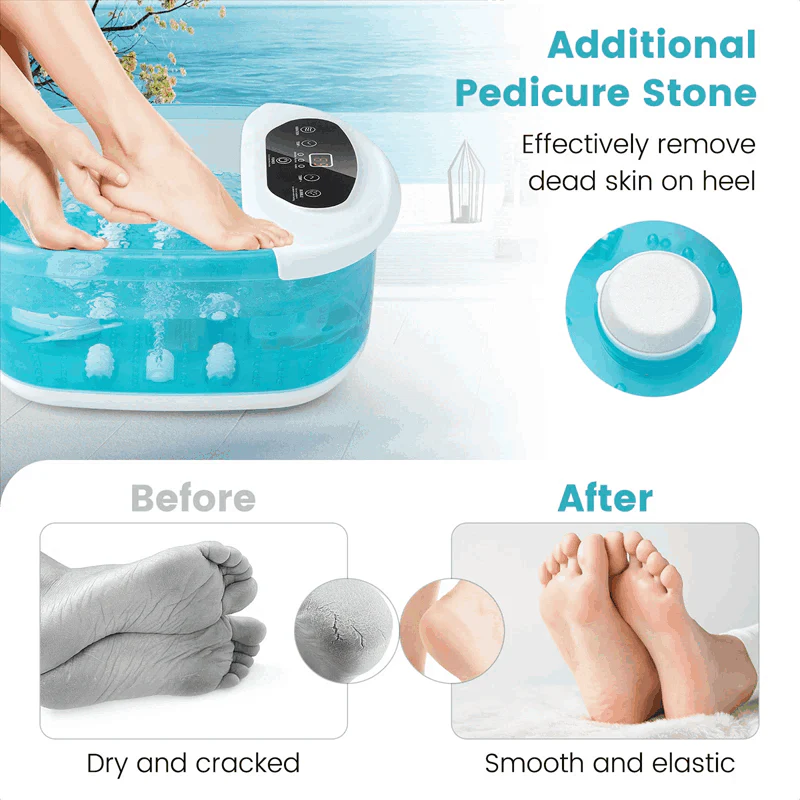 Foot Spa Bath Massager w/ Heat, Bubbles & Vibration Mode, Digital Temp Control, 12 Rollers - Product image 17