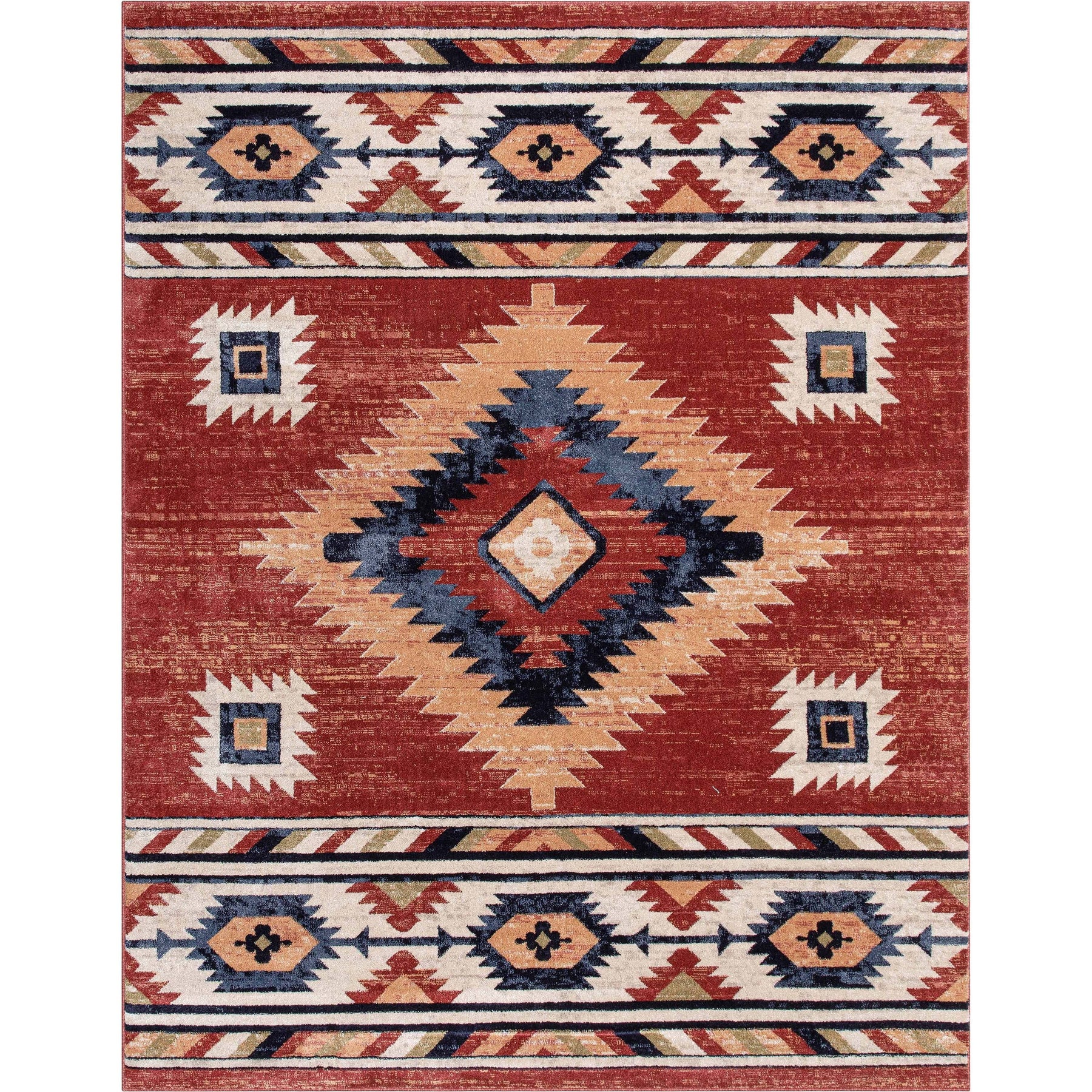 Well Woven Tulsa Lea Crimson Traditional Southwestern Tribal 3'11" x 5'3" Area Rug