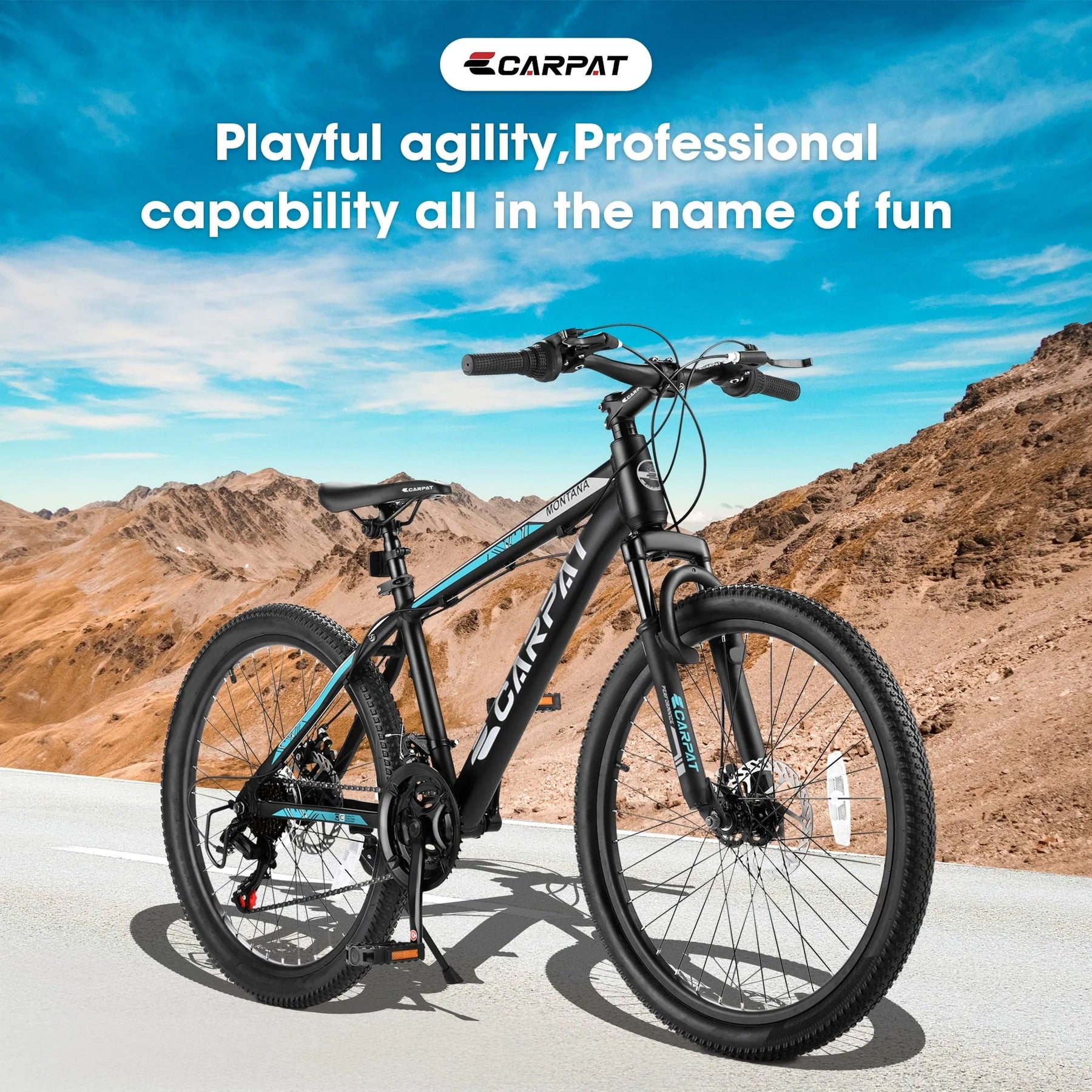 26" Mountain Bike, Aluminum Mountain Bike for Adult with Disc Brakes & Suspension - Product image 7