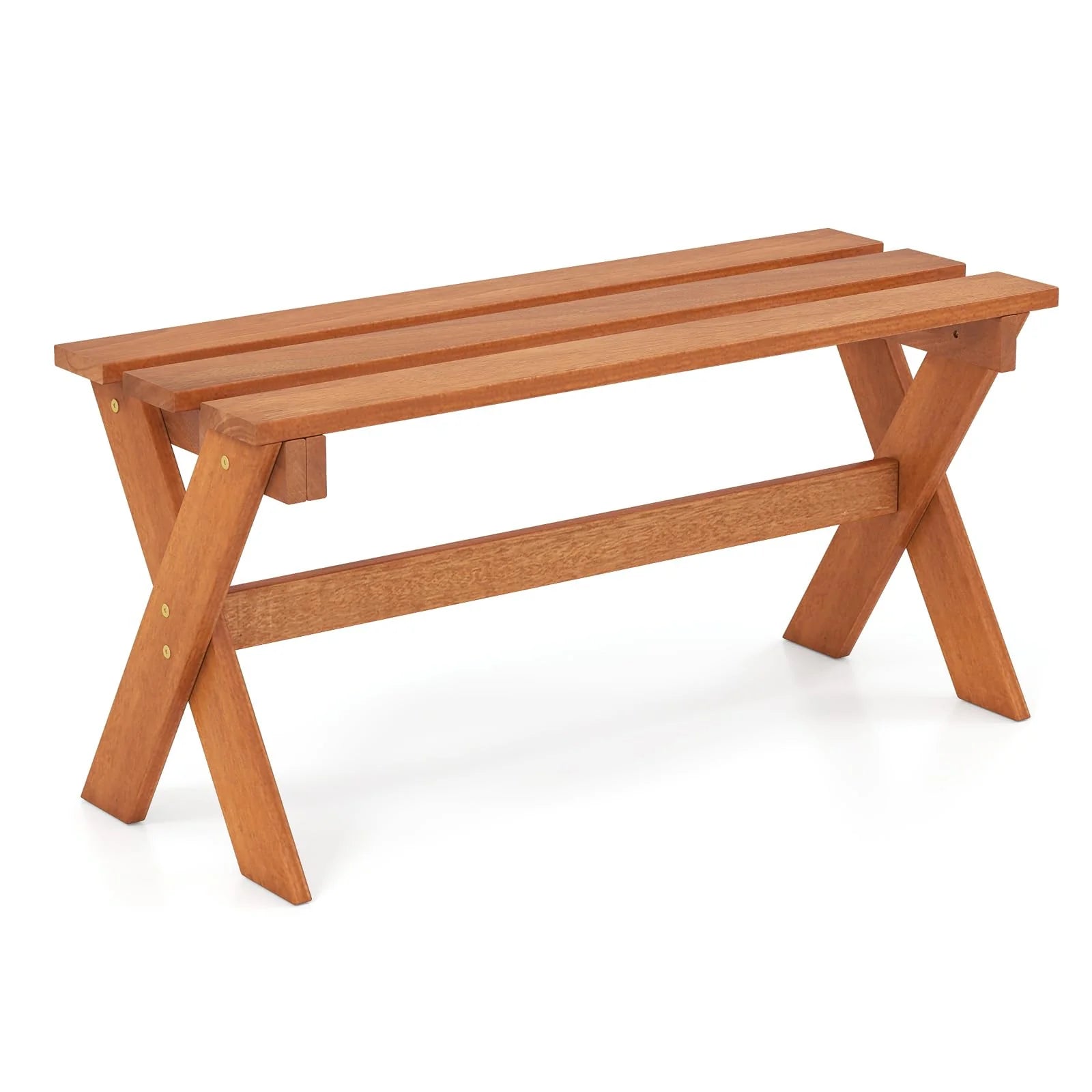 Tangkula Outdoor Wood Bench Backless Patio Dining Bench(1/2) - Product image 1