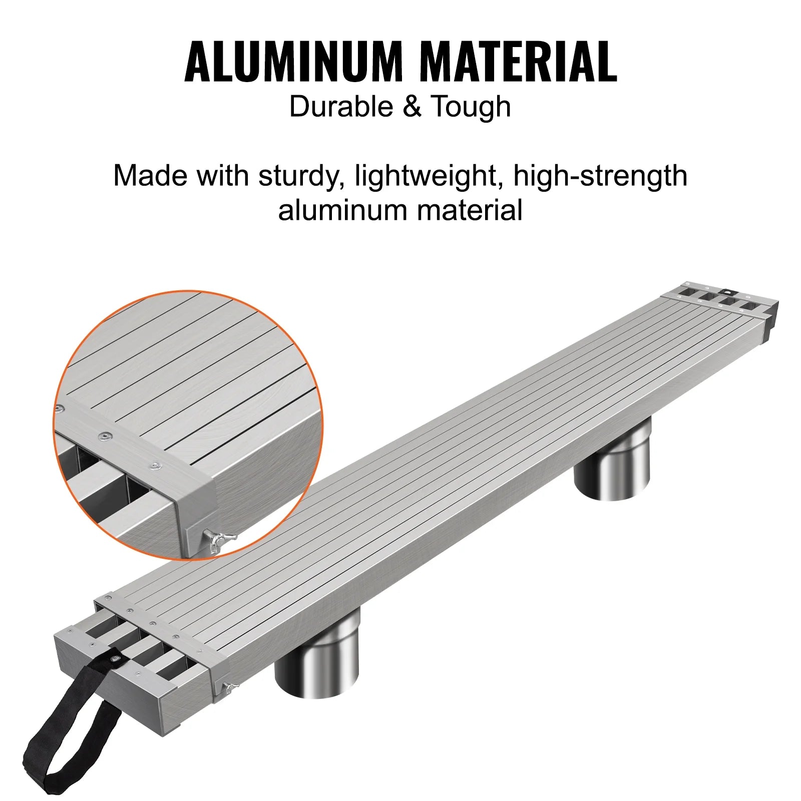 VEVOR Telescoping Aluminum Work Plank, 8 - 13 Feet 500 lb Capacity, 12.5 in Width Aluminum Scaffold Plank - Product image 4