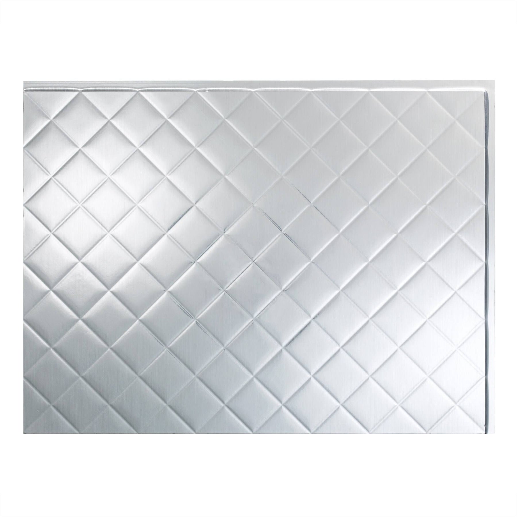 Fasade 18in x 24in Quilted Brushed Aluminum Backsplash Panel (5 Pack) - Product image 1