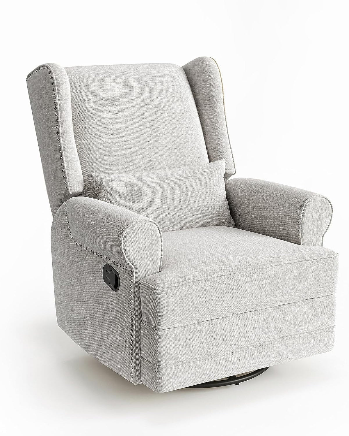 Royalcraft Swivel Nursery Glider Recliner, Comfy Upholstered Glider Chair with Lumbar Pillow and Footrest - Product image 40