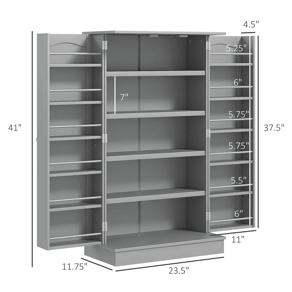 Spaco 17 - Tier Kitchen Small Pantry Cabinet with 2 Doors and 6 Adjustable Shelves, Cabinet Pantry - Product image 13