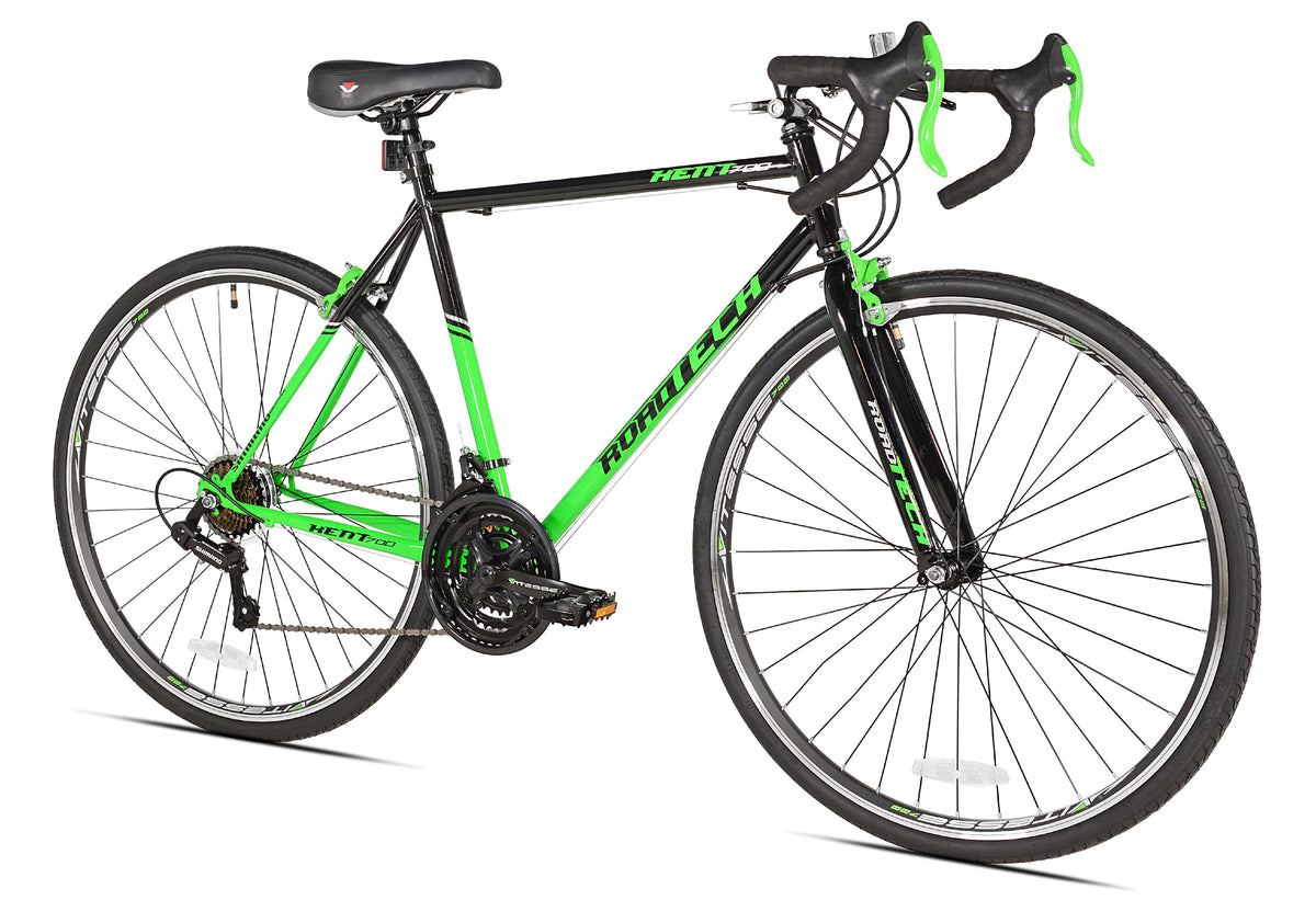 700c Roadtech Men'S Bike, Black/Green - Product image 1