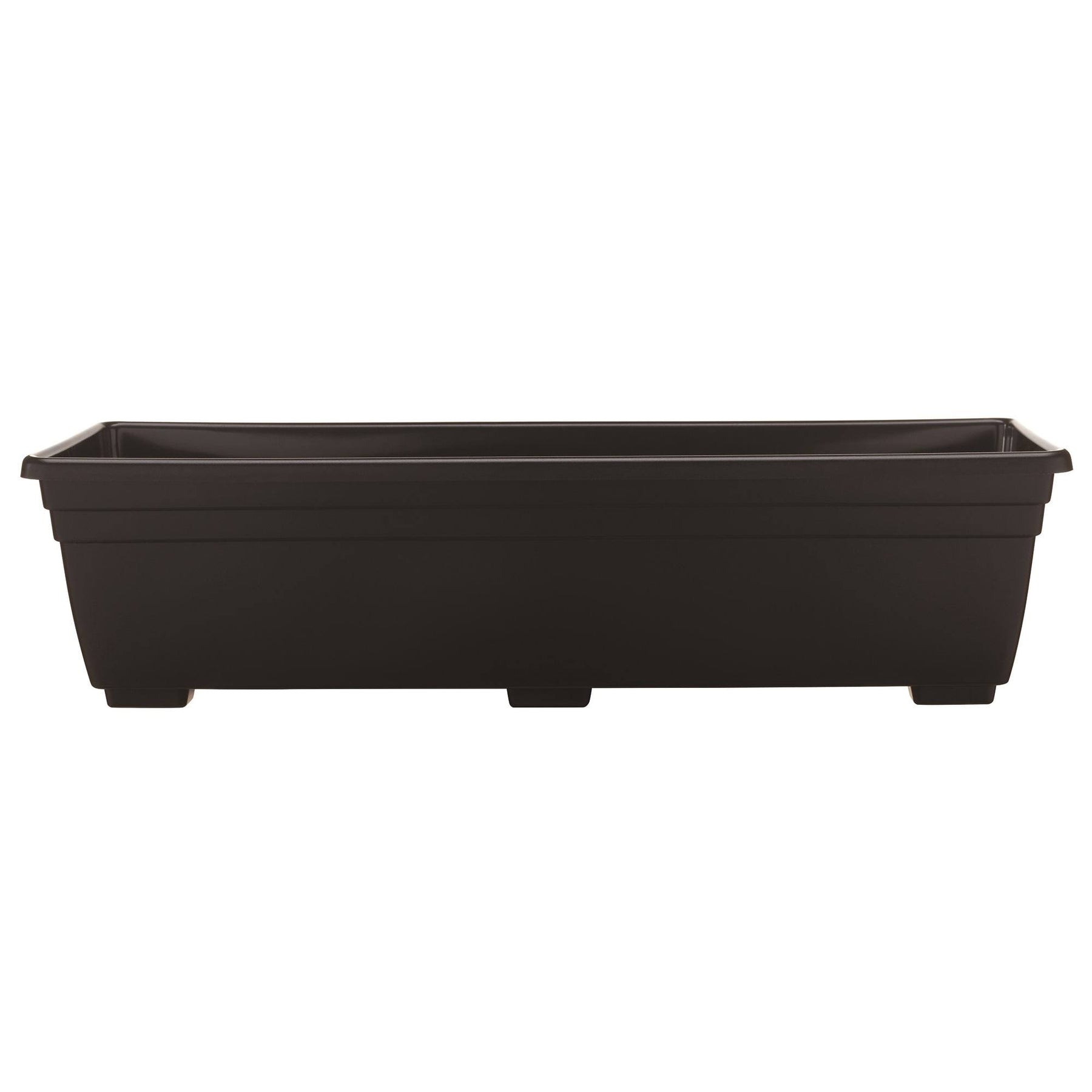 Style Selections 36-in W x 6.6-in H Black Plastic Traditional Indoor/Outdoor Window Box - SW3612BK - Product image 1
