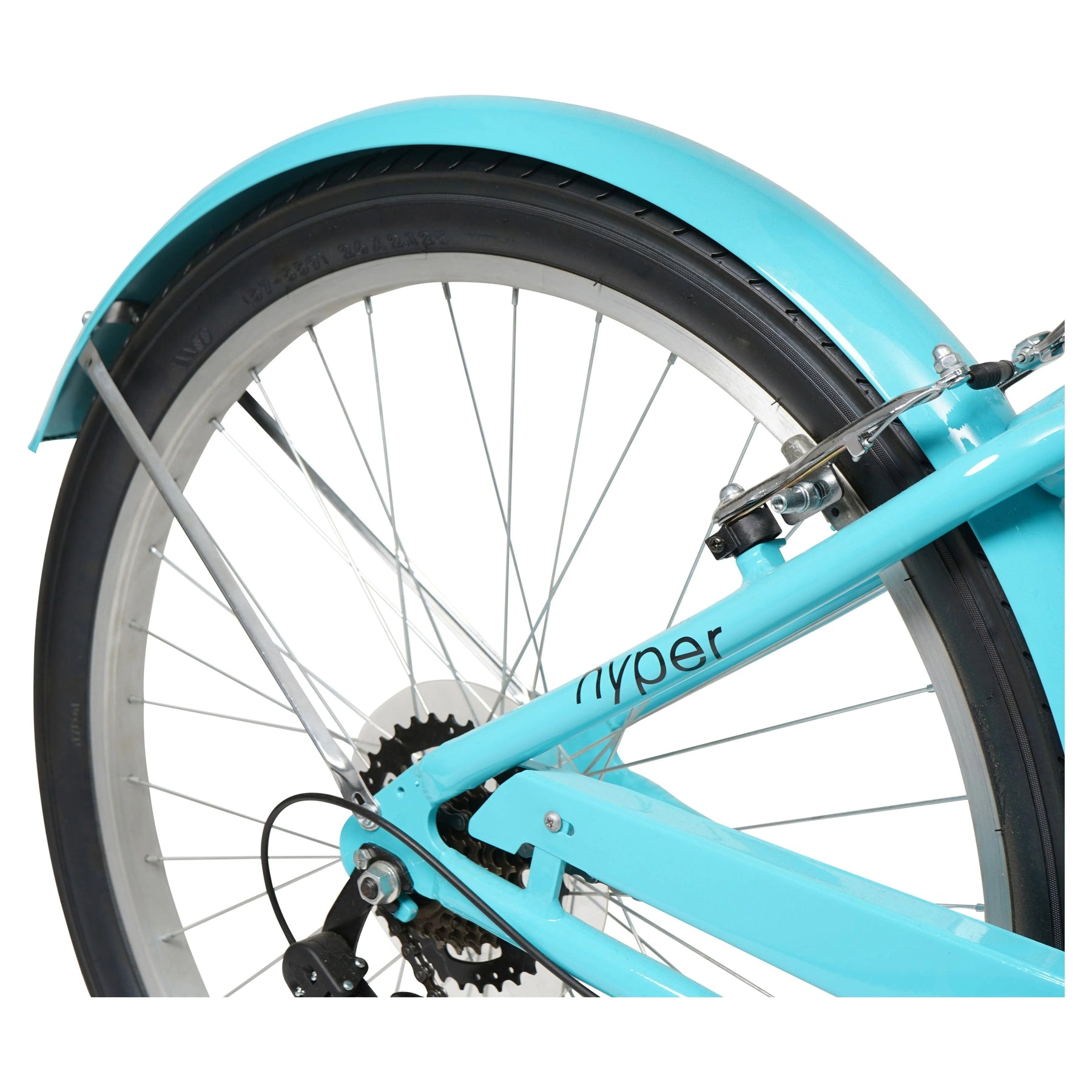 Hyper Bicycle 26" Woman'S Commute Bike with Basket, Neon Teal - Product image 12