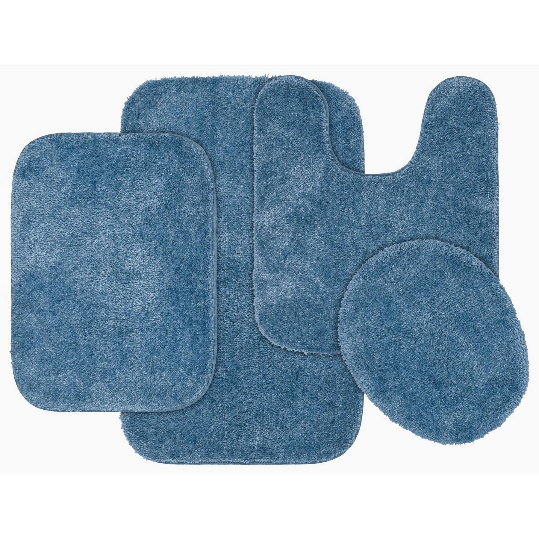 Garland Rug Basin Blue Traditional Plush Nylon 4-Piece Bath Rug Set - Product image 1