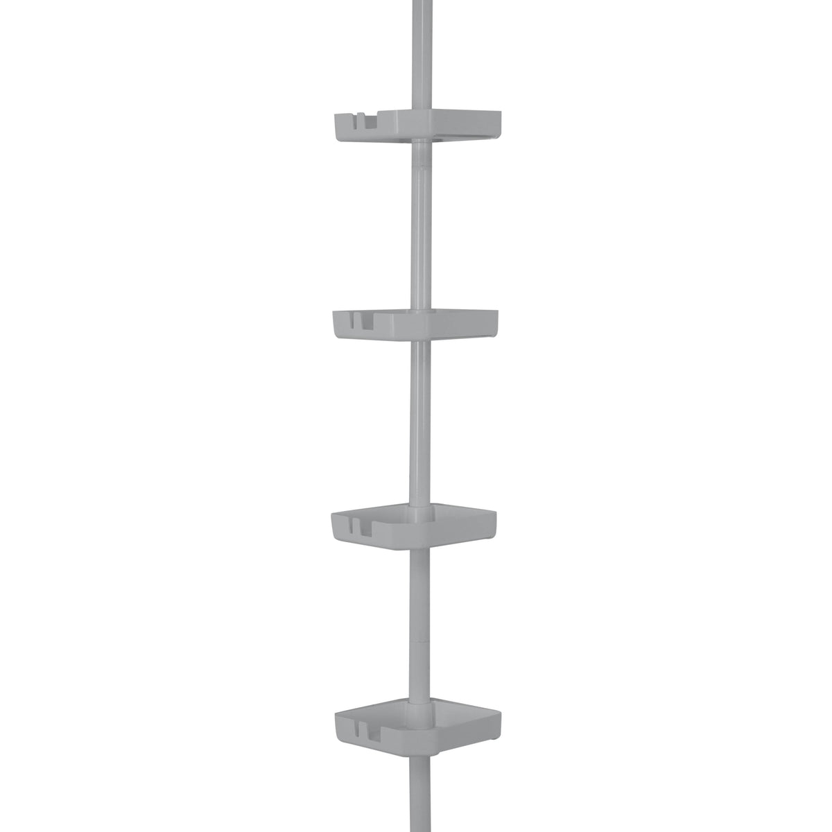 Bath Bliss 4 Tier Tension Corner Shower Organizer Caddy, Grey - Product image 1