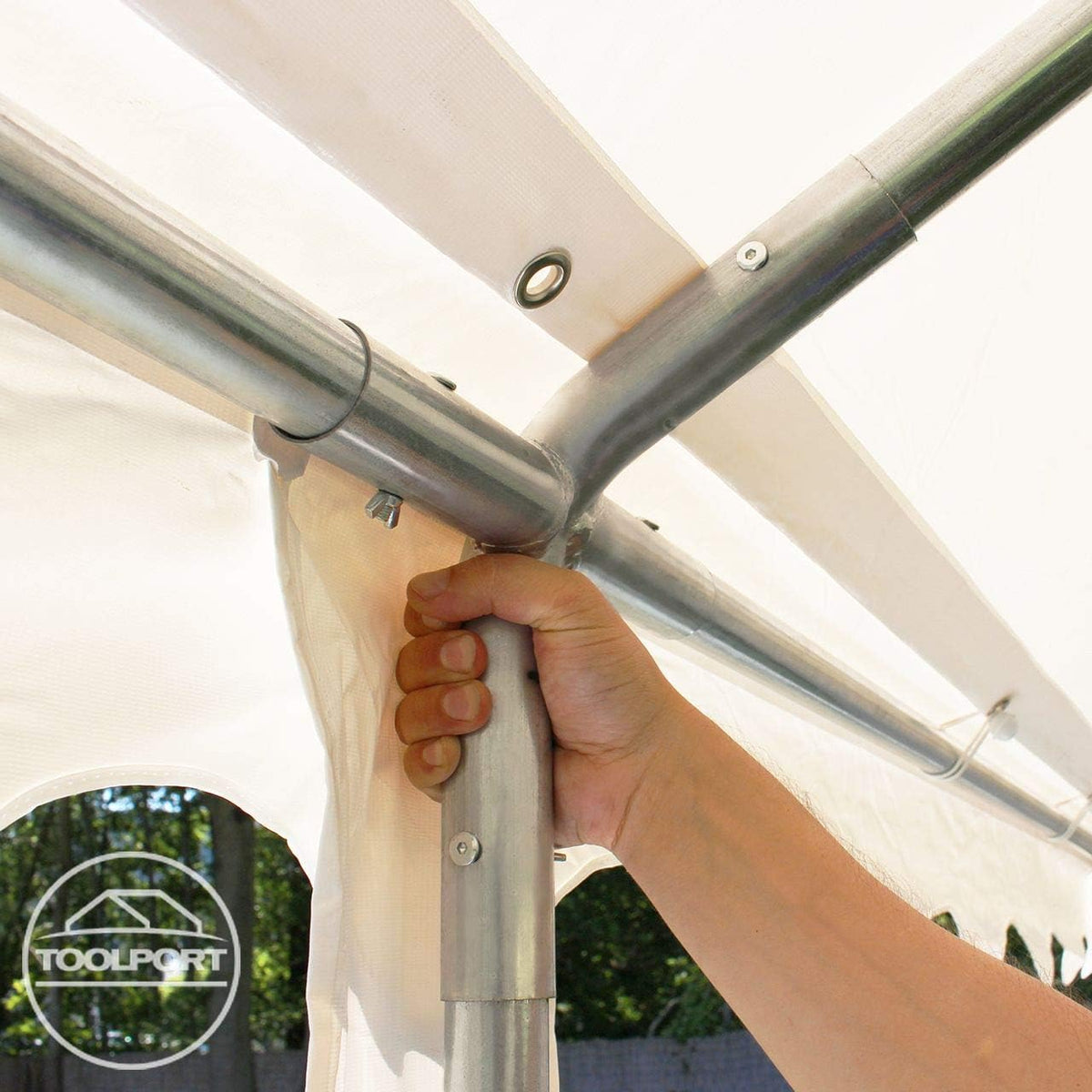 3x6 m Party Tent/Barnum White High Quality Canvas PVC 700 N