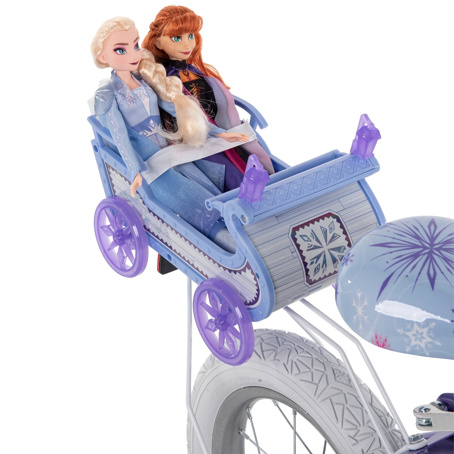 Frozen Bike with Doll Carrier Sleigh for Girl'S, 12 In., White and Purple by Huffy - Product image 13