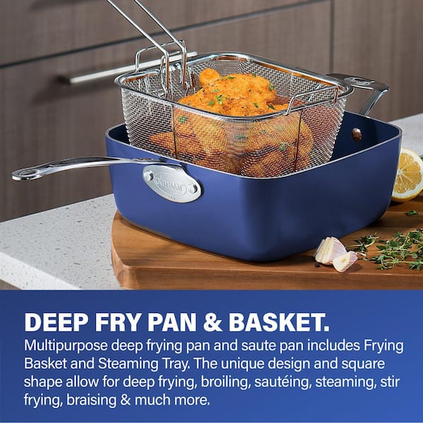 Classic Blue 20 - Piece Aluminum Ultra - Durable Non - Stick Diamond Infused Cookware and Bakeware Set - Product image 3
