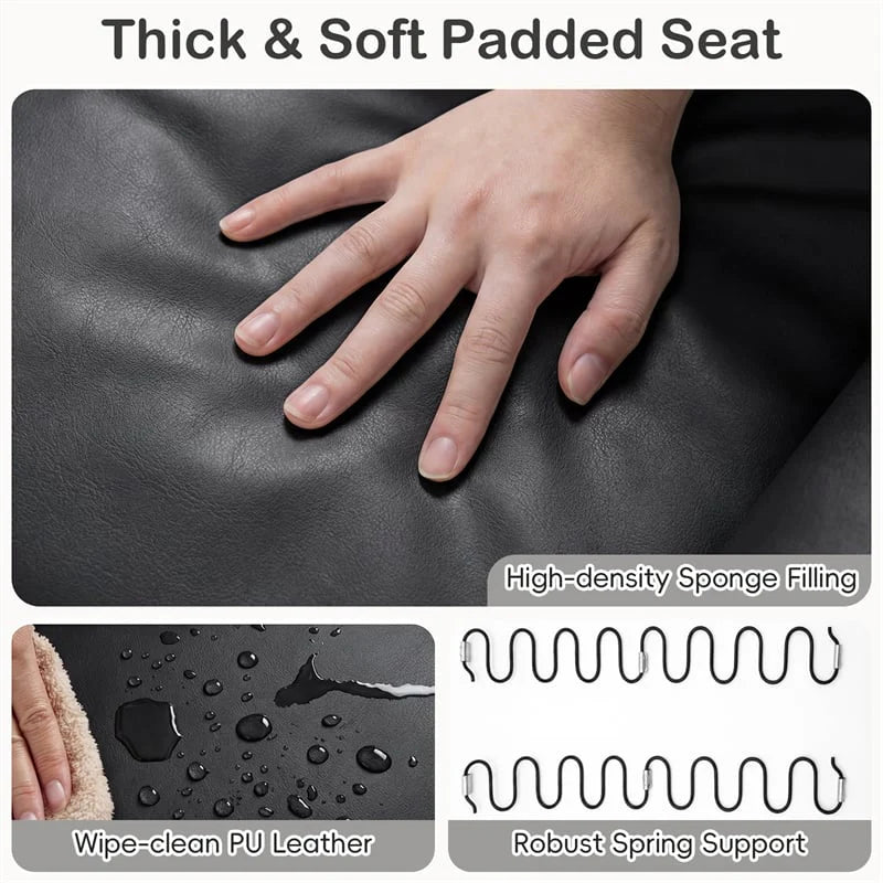 2-Seater Kids Recliner, PU Leather Reclining Loveseat with Cup Holders & 2 Side Storage Pockets - Product image 18