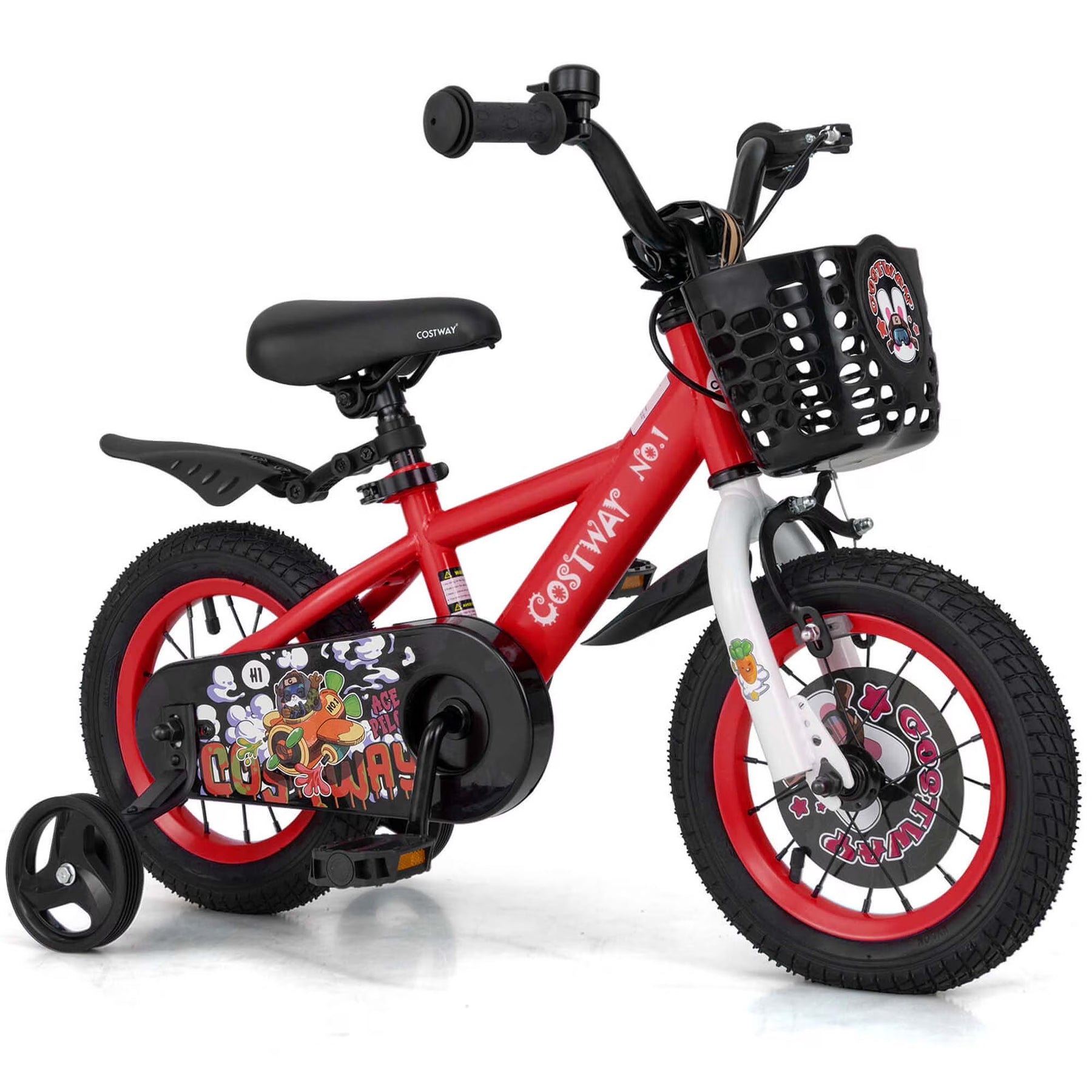 Costway 16" Kid'S Bike for 4 - 7 with Height - Adjustable Handlebar & Saddle Handbrake Blue - Product image 8