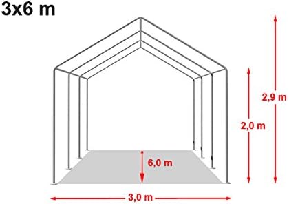 3x6 m Party Tent/Barnum White High Quality Canvas PVC 700 N