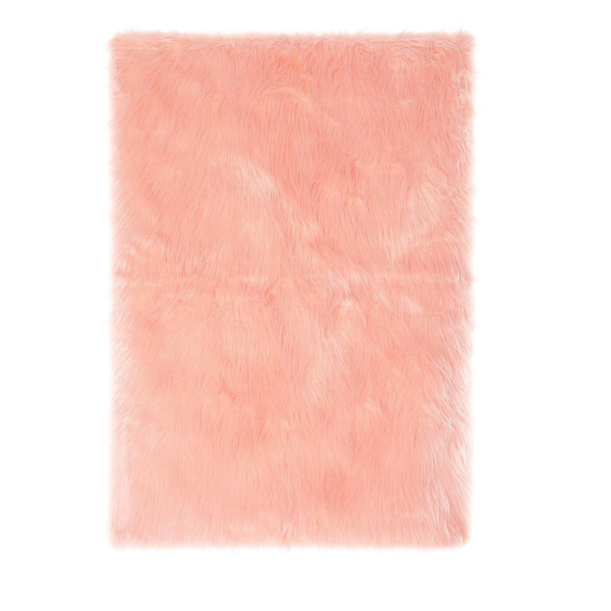 Mainstays Faux Fur Rug Non-Skid Fluffy Floor Rug - Blush - 30X46 in - Product image 1