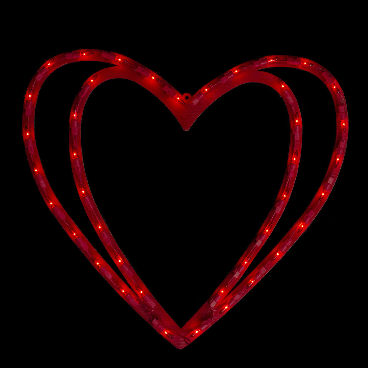 Northlight 17" Pre-Lit Scarlet Red Double Heart Valentine's Day Window Silhouette Decoration - Product image 1