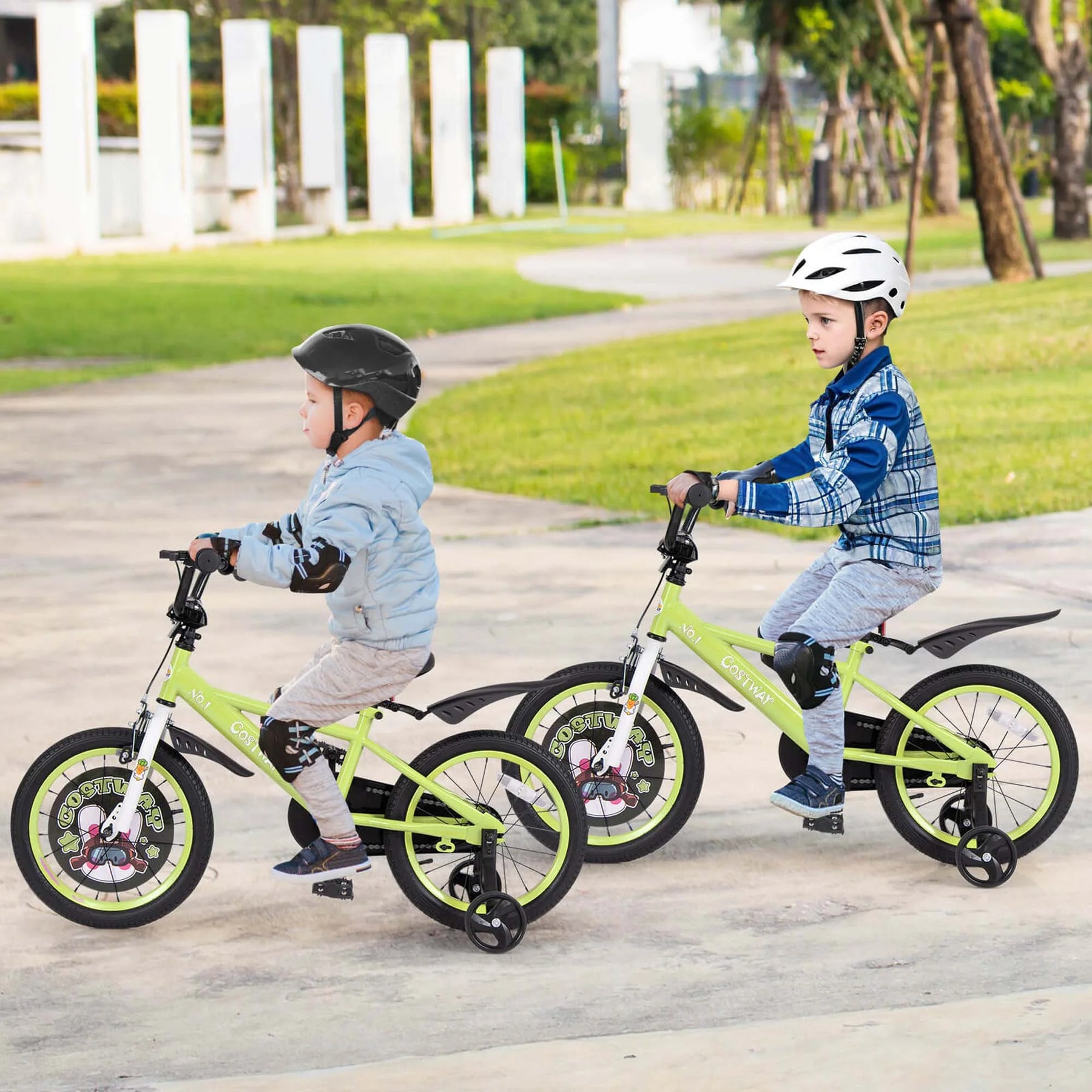 Costway 16" Kid'S Bike for 4 - 7 with Height - Adjustable Handlebar & Saddle Handbrake Blue - Product image 25