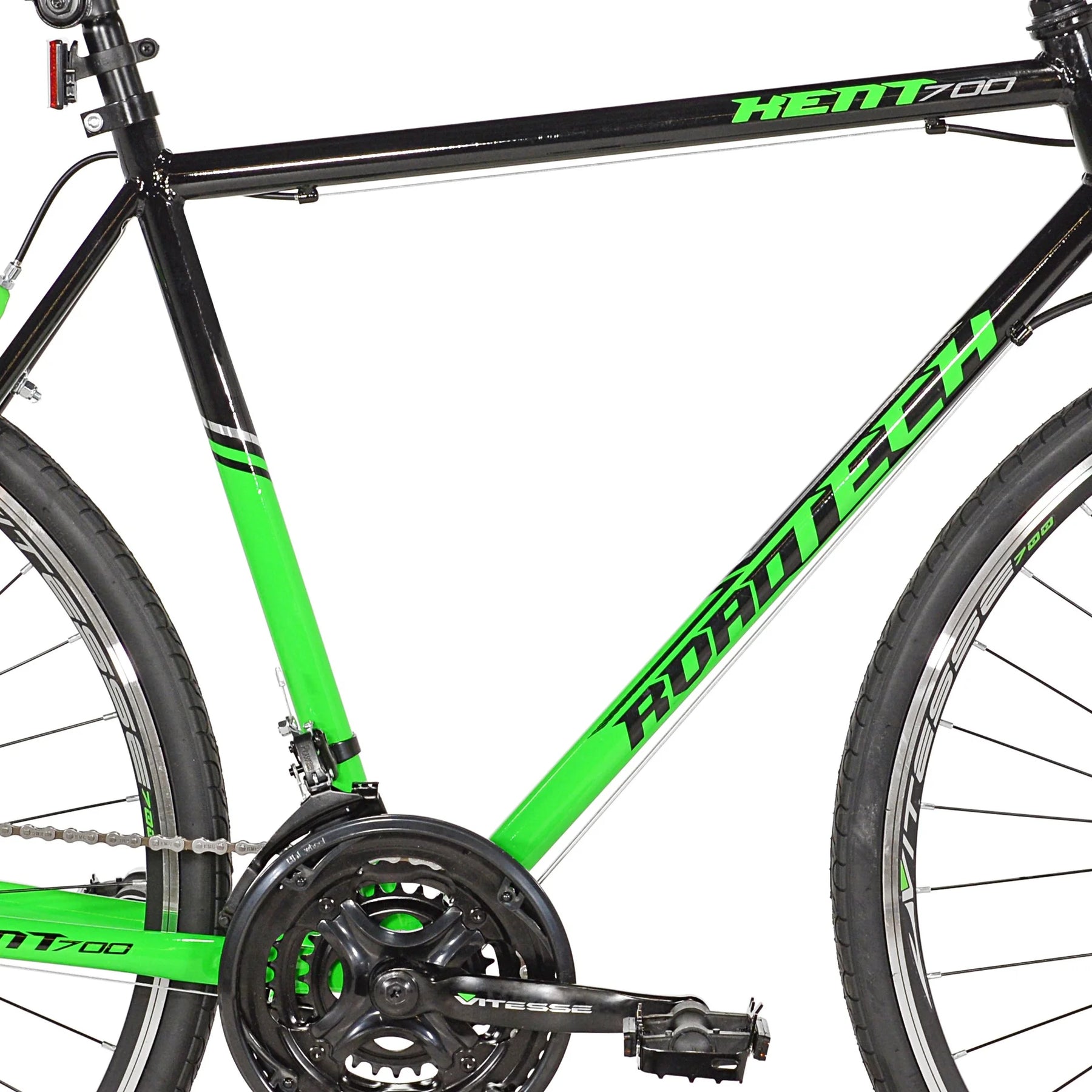 700c Roadtech Men'S Bike, Black/Green - Product image 6