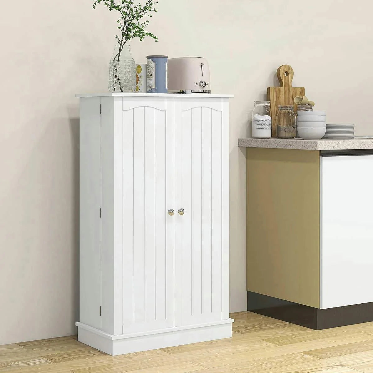 Spaco 17 - Tier Kitchen Small Pantry Cabinet with 2 Doors and 6 Adjustable Shelves, Cabinet Pantry - Product image 43